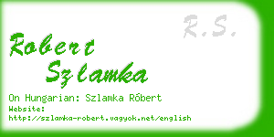 robert szlamka business card